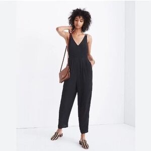 Madewell Black V-Neck Jumpsuit